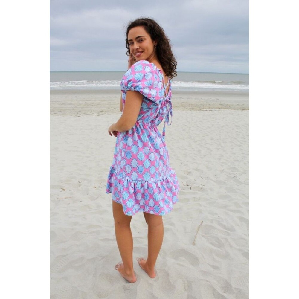 Shell Tie Back Milkmaid Dress By Simply Southern Sz XXL New Babydoll Poofy